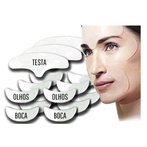 Adesivo de Silicone Antirrugas e Linhas de Expressão Clear Women (16 Peças)